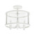 Semi Flush Mount Ceiling Light Fixture - 13" - White and Clear - IMAGE 1