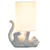 12.5" Silver Diamond Studded Rhinestone Look Kitty Cat Table Lamp with Shade - IMAGE 3