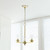 3-Light Hanging Pendant Chandelier with Cylindrical Shades - 64" - Gold - IMAGE 2
