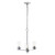 3-Light Hanging Pendant Chandelier - 64" - Chrome Finish - IMAGE 1