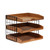Mail Letter Tray Wooden Desk Organizer with 3 Shelves - 12.5" - Brown - IMAGE 1