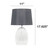 Ribbed Glass Bedside Table Lamp with Shade - 17.5" - Clear and Gray - IMAGE 4