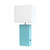 Leather Table Lamp with USB Charging Port and Shade - 21" - Blue - IMAGE 1