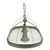2-Light Kitchen Pot Rack with Downlights - 35.5" - Slate Gray