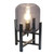 Wood Mounted Table Lamp with Smokey Cylinder Shade - 13.25" - Black and Gray - IMAGE 3
