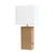 Leather Table Lamp with USB Charging Port and Shade - 21" - Khaki - IMAGE 1