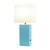 Leather Table Lamp with USB Charging Port and Shade - 21" - Aqua Blue - IMAGE 6