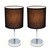 Mini Table Lamps with Drum Shade - 11" - Silver and Black - Set of 2 - IMAGE 4