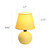 Mini Globe Table Lamp with Tapered Shade - 8.5" - Yellow - IMAGE 3