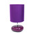 Small Stone Ceramic Table Lamp with Drum Shade - 10.25" - Purple - IMAGE 1