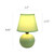 8.5" Green Mini Ceramic Globe Table Lamp with Tapered Shade - IMAGE 3