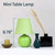 8.5" Green Mini Ceramic Globe Table Lamp with Tapered Shade - IMAGE 5