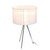 Tripod Table Lamp with Pleated Drum Shade - 19.5" - Silver and White - IMAGE 3