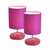 Small Stone Ceramic Table Lamps with Drum Shade - 10.25" - Purple - Set of 2 - IMAGE 3