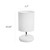 Small Stone Ceramic Table Lamp with Drum Shade - 10.25" - White - IMAGE 3