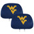 Set of 2 NCAA West Virginia University Automotive Printed Headrest Covers 14" - IMAGE 1