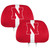 Set of 2 NCAA University of Nebraska Cornhuskers Automotive Headrest Covers 14" - IMAGE 1