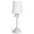 Solid Table Lamp with Beaded Tapered Shade - White - 7.5" - IMAGE 1