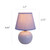 Set of 2 Purple Mini Ceramic Globe Table Lamps with Tapered Shade - IMAGE 4