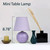Set of 2 Purple Mini Ceramic Globe Table Lamps with Tapered Shade - IMAGE 5