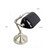 Mini Bankers Desk Lamp with Glass Shade - 10" - Silver and Black - IMAGE 3