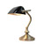 Mini Bankers Desk Lamp with Glass Shade - 10" - Silver and Black - IMAGE 6