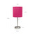 Stick Lamp with USB Charging Port - 19.5" - Brushed Steel and Hot Pink - IMAGE 4