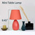 Mini Egg Oval Table Lamps with Tapered Shade - 9.5" - Orange - Set of 2 - IMAGE 3