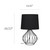 Geometrical Wired Table Lamp with Tapered Shade - 19.75" - Black - IMAGE 4
