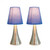 Mini Table Lamp with Tapered Shade - 11.5" - Blue - Set of 2 - IMAGE 3