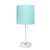 Stick Lamp with USB Charging Port - 19.5" - White and Aqua Blue - IMAGE 1
