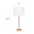 Stick Lamp with Drum Shade - 22.5" - Rose Gold and White - IMAGE 3