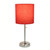 Stick Lamp with USB Charging Port and Drum Shade - 19.5" - Silver and Red - IMAGE 6