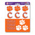 12ct NCAA Clemson University Tigers Automotive Mini Decal Stickers 6.25” - IMAGE 1