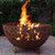32" Bronze Leaves Rustic Finish Outdoor Fire Bowl - Extra Large - IMAGE 2