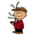Peanuts Charlie Brown with Iconic Tree Double Sided Christmas Window Cling Decoration - IMAGE 1