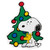 Peanuts Woodstock and Snoopy with Christmas Tree Window Cling Decoration - IMAGE 1