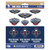 12ct NBA New Orleans Pelicans Automotive Mini Decal Stickers 6.25” - IMAGE 1