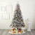 8’ Pre-Lit Flocked Fir Artificial Christmas Tree, Clear LED Lights - IMAGE 5