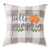 Hello Pumpkin Fall Harvest Plaid Square Throw Pillow - 18" - Gray - IMAGE 1