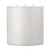 8" White Handmade 3 Wick Dye Free Unscented Pillar Candle - IMAGE 1