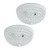 Crystal 2-Light Round Ceiling Flush Mounts - 13" - White - Set of 2 - IMAGE 3