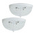 Crystal 2-Light Round Ceiling Flush Mounts - 13" - White - Set of 2 - IMAGE 4