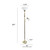 Torchiere Floor Lamp with Reading Light - 71" - Gold and White - IMAGE 5