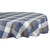Tri-Color Checkered Round Cotton Tablecloth - 70" - Blue and Gray - IMAGE 1