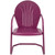 34-Inch Outdoor Retro Tulip Steel Armchair, Purple - IMAGE 6