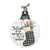 12" White and Green "Believe in the Magic of Season" Stocking Small Ornament Sign - IMAGE 1