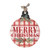 12" Red and Green Plaid "Merry Christmas" Wooden Ornament Sign - IMAGE 1