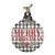 12" Red and Black Buffalo Check "Merry Christmas" Small Wooden Ornament Sign - IMAGE 1