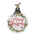 Merry Christmas Wooden Ornament Disc Sign - 24" - White and Red - IMAGE 1